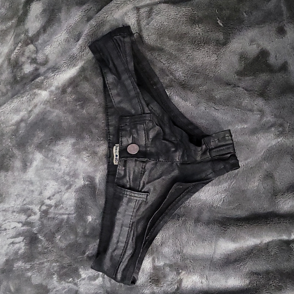 Faux Leather Booty Shorts